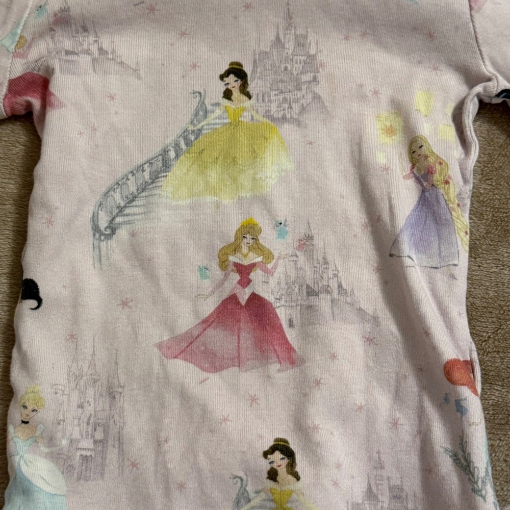 Pottery Barn Kids Disney Princess Mary Blair Pajama Set Pink Size 4 - Picture 8 of 9